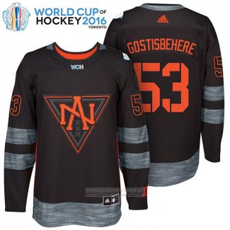 Camiseta Hockey America del Norte Shayne Gostisbehere 53 Premier 2016 World Cup Negro