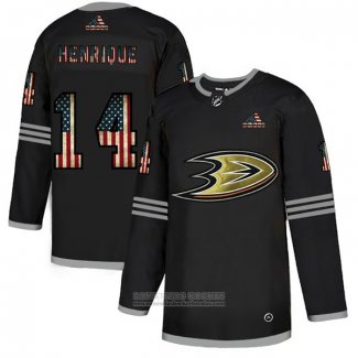 Camiseta Hockey Anaheim Ducks Adam Henrique 2020 USA Flag Negro