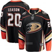 Camiseta Hockey Anaheim Ducks Brett Leason Primera Premier Breakaway Negro