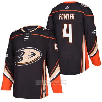 Camiseta Hockey Anaheim Ducks Cam Fowler 4 Primera Autentico 2018 Negro