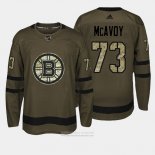 Camiseta Hockey Boston Bruins 73 Charlie Mcavoy Verde Salute To Service