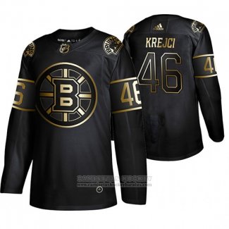 Camiseta Hockey Boston Bruins David Krejci Golden Edition Negro