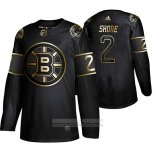 Camiseta Hockey Boston Bruins Eddie Shore Golden Edition Retired Negro