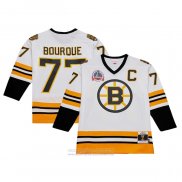 Camiseta Hockey Boston Bruins Ray Bourque Mitchell & Ness Captain Patch 1989-90 Blue Line Blanco