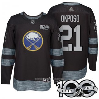 Camiseta Hockey Buffalo Sabres 21 Kyle Okposo 2017 100 Aniversario Negro