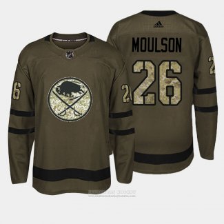 Camiseta Hockey Buffalo Sabres 26 Matt Moulson Verde Salute To Service