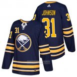 Camiseta Hockey Buffalo Sabres 31 Chad Johnson Primera Autentico 2018 Azul