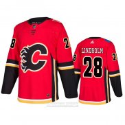 Camiseta Hockey Calgary Flames Elias Lindholm Primera Rojo