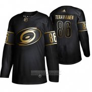 Camiseta Hockey Carolina Hurricanes Teuvo Teravainen Golden Edition Negro