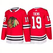 Camiseta Hockey Chicago Blackhawks 19 Jonathan Toews Primera 2018 Rojo