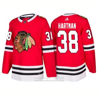 Camiseta Hockey Chicago Blackhawks 38 Ryan Hartman Primera 2018 Rojo