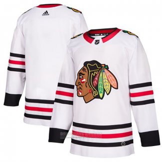 Camiseta Hockey Chicago Blackhawks Blank Road Autentico Blanco