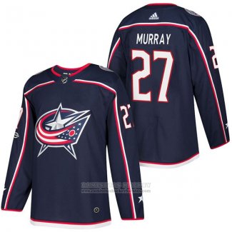 Camiseta Hockey Columbus Blue Jackets 27 Ryan Murray Autentico Primera 2018 Azul