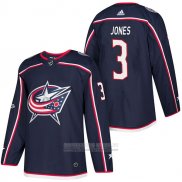 Camiseta Hockey Columbus Blue Jackets 3 Seth Jones Autentico Primera 2018 Azul