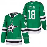 Camiseta Hockey Dallas Stars 18 Tyler Pitlick Autentico Primera 2018 Verde