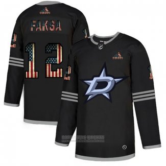 Camiseta Hockey Dallas Stars Radek Faksa 2020 USA Flag Negro