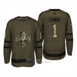 Camiseta Hockey Florida Panthers 1 Roberto Luongo Camuflaje Salute To Service