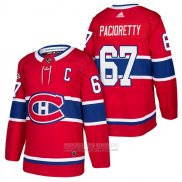 Camiseta Hockey Montreal Canadiens 67 Max Pacioretty Autentico Primera 2018 Rojo