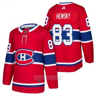 Camiseta Hockey Montreal Canadiens 83 Ales Hemsky Autentico Primera 2018 Rojo