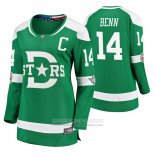 Camiseta Hockey Mujer Dallas Stars Jamie Benn Breakaway Jugador 2020 Winter Classic Verde