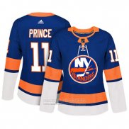 Camiseta Hockey Mujer New York Islanders 11 Shane Prince Adizero Jugador Primera Azul