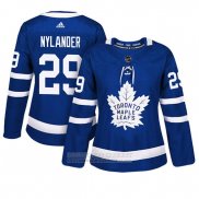 Camiseta Hockey Mujer Toronto Maple Leafs 29 William Nylander Primera Adizero Jugador Azul