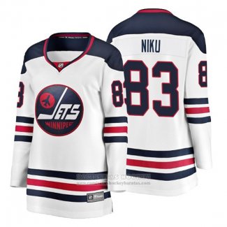 Camiseta Hockey Mujer Winnipeg Jets Sami Niku Heritage Fanatics Breakaway Blanco