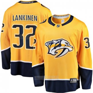 Camiseta Hockey Nashville Predators Kevin Lankinen Primera Breakaway Oro