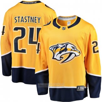 Camiseta Hockey Nashville Predators Spencer Stastney Premier Breakaway Oro