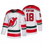 Camiseta Hockey New Jersey Devils Drew Stafford Alterno Autentico Blanco