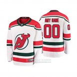 Camiseta Hockey Nino New Jersey Devils Custom Alterno Breakaway Blanco