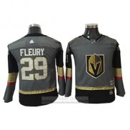 Camiseta Hockey Nino Vegas Golden Knights 29 Marc-andre Fleury Gris Primera Autentico Stitched