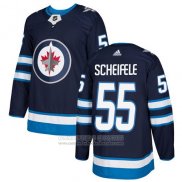 Camiseta Hockey Nino Winnipeg Jets 55 Mark Scheifele Azul Primera Autentico Stitched