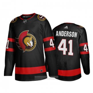 Camiseta Hockey Ottawa Senators Craig Anderson Primera 2020-21 Negro