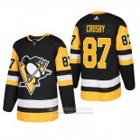 Camiseta Hockey Pittsburgh Penguins 87 Sidney Crosby Primera Autentico Jugador Negro