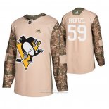 Camiseta Hockey Pittsburgh Penguins Jake Guentzel Dia De Los Veteranos Camuflaje