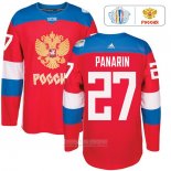 Camiseta Hockey Rusia Artemi Panarin 27 Premier 2016 World Cup Rojo