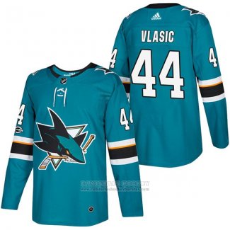 Camiseta Hockey San Jose Sharks 44 Marc-Edouard Vlasic Autentico Primera 2018 Verde