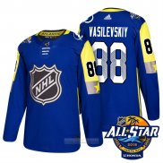 Camiseta Hockey Tampa Bay Lightning 88 Andrei Vasilevskiy Azul 2018 All Star Autentico