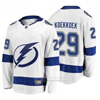 Camiseta Hockey Tampa Bay Lightning Slater Koekkoek 2019 Segunda Breakaway Blanco