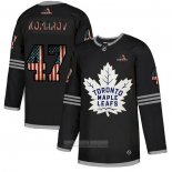 Camiseta Hockey Toronto Maple Leafs Leo Komarov 2020 USA Flag Negro