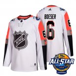 Camiseta Hockey Vancouver Canucks 6 Brock Boeser Blanco 2018 All Star Autentico