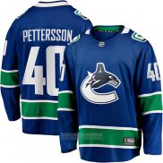 Camiseta Hockey Vancouver Canucks Elias Pettersson Primera Breakaway Azul