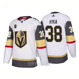 Camiseta Hockey Vegas Golden Knights 38 Tomas Hyka Segunda 2018 Blanco