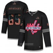 Camiseta Hockey Washington Capitals Andre Burakovsky 2020 USA Flag Negro Rojo