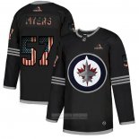 Camiseta Hockey Winnipeg Jets Tyler Myers 2020 USA Flag Negro