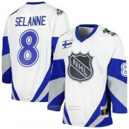 Camiseta Hockey 1999 All Star Teemu Selanne Mitchell & Ness Azul Line Blanco