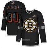 Camiseta Hockey Boston Bruins Gerry Cheevers 2020 USA Flag Negro