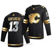 Camiseta Hockey Calgary Flames Johnny Gaudreau Golden Edition Limited Autentico 2020-21 Negro