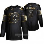 Camiseta Hockey Calgary Flames Lanny Mcdonald Golden Edition Retired Negro